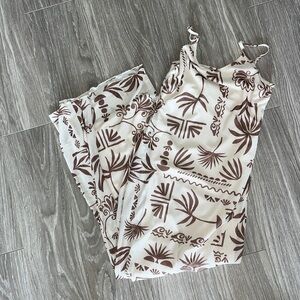 Patterned Maxi Spaghetti Straps Dress